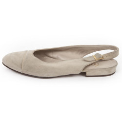 Ballerines CHANEL T 36 en daim beige