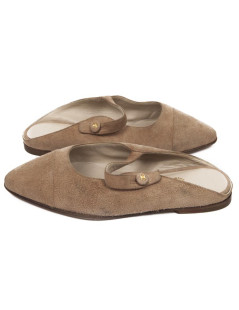 Chanel T35 mules, 5 light brown suede