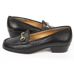 Mocassins Gucci T 36 en cuir d'agneau noir