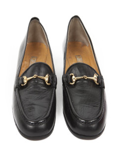 Loafers Gucci T 36 in black lambskin