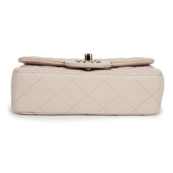 Mini sac CHANEL cuir d'agneau rose