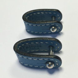 Boutons de manchette HERMES bleus