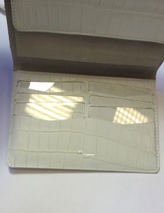 CASSEGRAIN ivory leather wallet