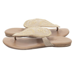 Flip flops HERMES t39 in beige suede