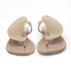 Flip flops HERMES t39 in beige suede