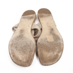 Flip flops HERMES t39 in beige suede