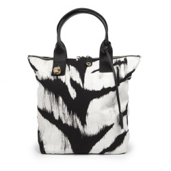 ALEXANDER Mc QUEEN canvas and leather tote bag