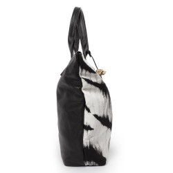 ALEXANDER Mc QUEEN canvas and leather tote bag