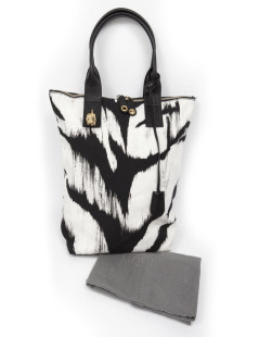 Sac cabas ALEXANDER Mc QUEEN toile et cuir 