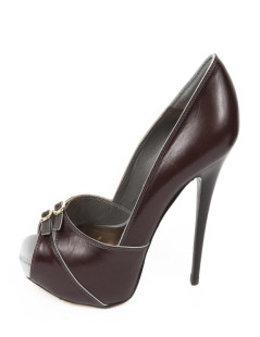 BARBARA BUI T38 shoes chocolate smooth leather