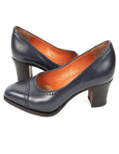 Mocassins CARMINA  (4UK) T 37 cuir bleu 