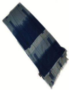 Wool shawl HERMES blue cashmere