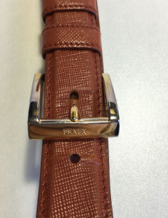 PRADA brown leather belt