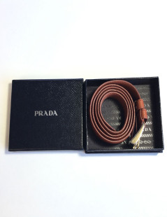 PRADA brown leather belt