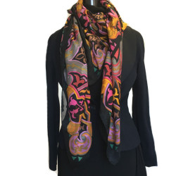 LANVIN multicolor silk shawl