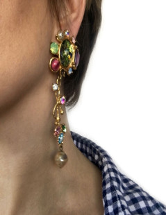 xxx Boucles d'oreille clips CHRISTIAN LACROIX Couture