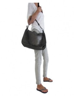 Sac python gris métallisé BOTTEGA VENETA