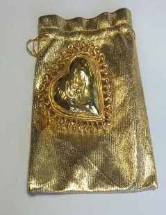 CHRISTIAN LACROIX heart brooch in gilded metal