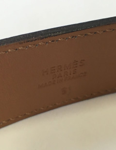 Ceinture HERMES en cuir marron T36