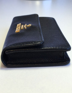 Black leather PRADA wallet