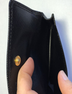 Black leather PRADA wallet