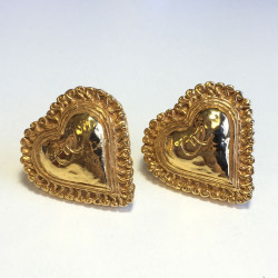 CHRISTIAN LACROIX heart clips-on earrings in gilded metal