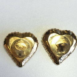 CHRISTIAN LACROIX heart clips-on earrings in gilded metal