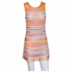 MISSONI T 40 orange and purple summer dress