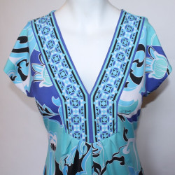 Robe EMILIO PUCCI T 38 bleue