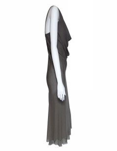 RICK OWENS T38 silk taupe dress