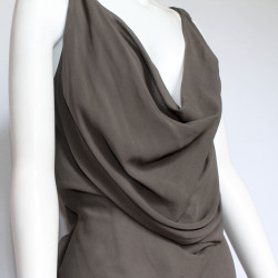 RICK OWENS T38 silk taupe dress