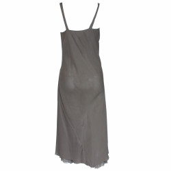 RICK OWENS T38 silk taupe dress