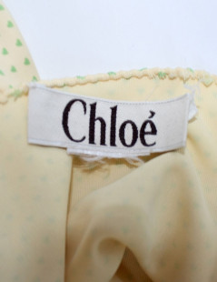 CHLOE dress yellow and green hearts