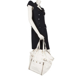 Sac 'Downtown' SAINT LAURENT cuir grainé beige