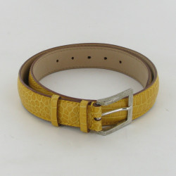 Ceinture cuir jaune FRANCK NAMANI