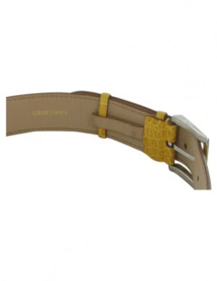 Ceinture cuir jaune FRANCK NAMANI