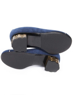 CHANEL T 38 Blue Suede ballerinas