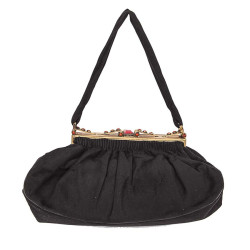 Sac en veau velours noir Vintage "40"