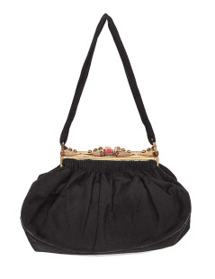 Sac en veau velours noir Vintage "40"