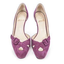 Escarpins LOUBOUTIN T36 veau velours violet