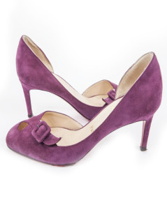 LOUBOUTIN T36 purple suede pumps