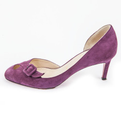 Escarpins LOUBOUTIN T36 veau velours violet