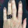 Bague CC noire CHANEL