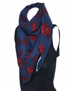 Shawl BALENCIAGA Navy Blue and Red