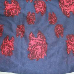 Shawl BALENCIAGA Navy Blue and Red