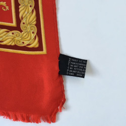 Shop VERSACE red silk scarf