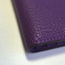 xxx Portefeuille HERMES Bearn en cuir violet