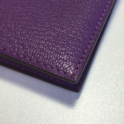 Purple Leather HERMES Bearn wallet