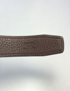 xxx Ceinture HERMES réversible en cuir box noir et cuir veau grainé marron