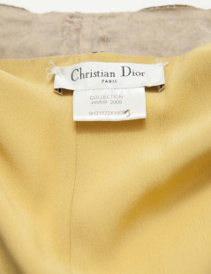 Robe CHRISTIAN DIOR  en soie moutarde T38